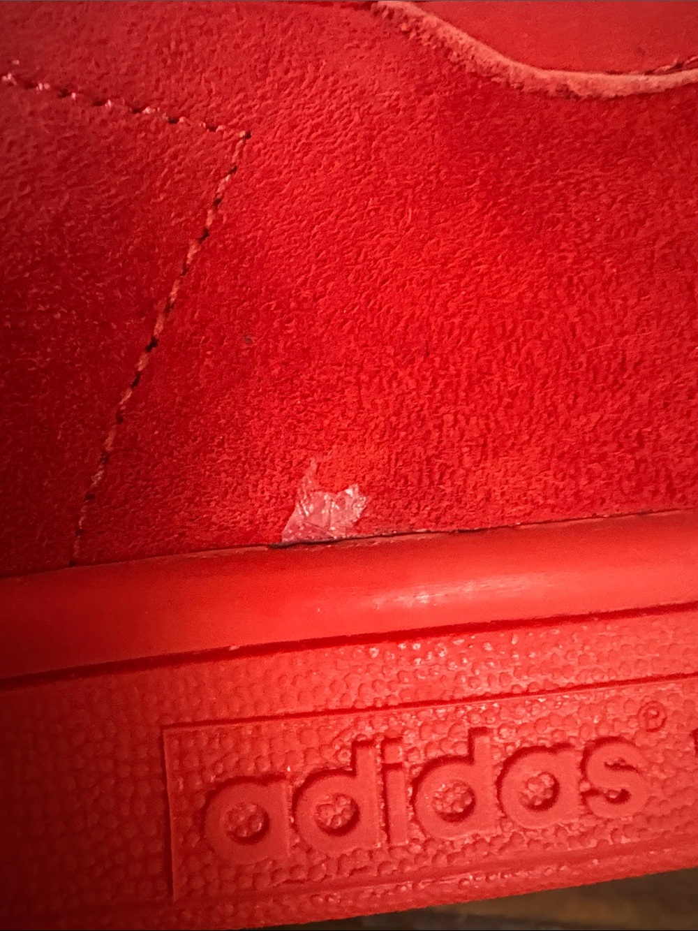 Adidas Stan Smith Power Red Sneakers Size 10.5 - Picture 3 of 9